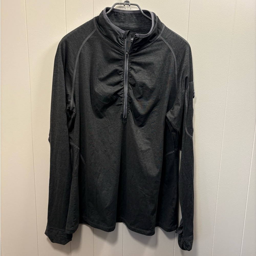 Kirkland XXL 2XL Women’s Grey Lightweight 1/2 Long Sleeve Pullover sporty